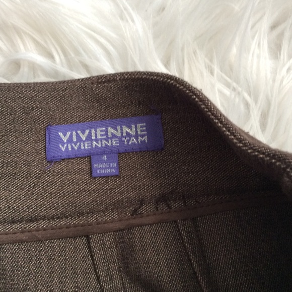 Vivienne Tam Brown Pencil Skirt - Picture 3 of 6
